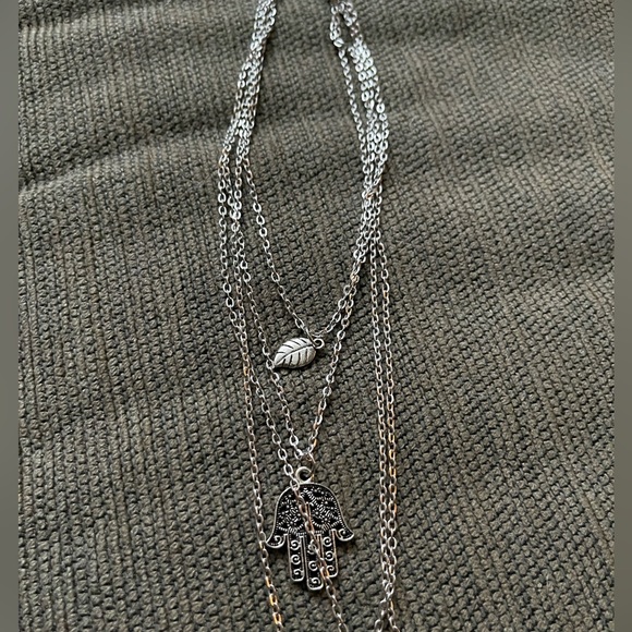 NWOT Women Multi-layer Long Chain Pendant Crystal Choker Necklace Jewelry - Picture 9 of 11